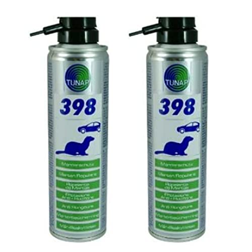 2X Tunap 398 Nager-Abwehrspray, wasserfester Klebstoff gegen Nagetiere