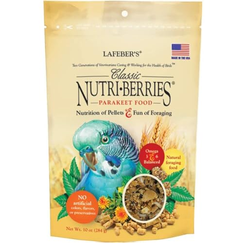 LAFEBER'S Classic Nutri-Berries Nutritional Pellet Parakeet Bird Food 10-Ounces