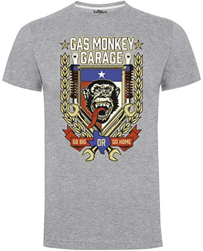 Gas Monkey Garage Go Big or Go Home Herren T-Shirt grau, grau, XL