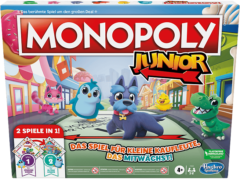 HASBRO GAMING Monopoly Junior 2 Games in 1 Familienspiel