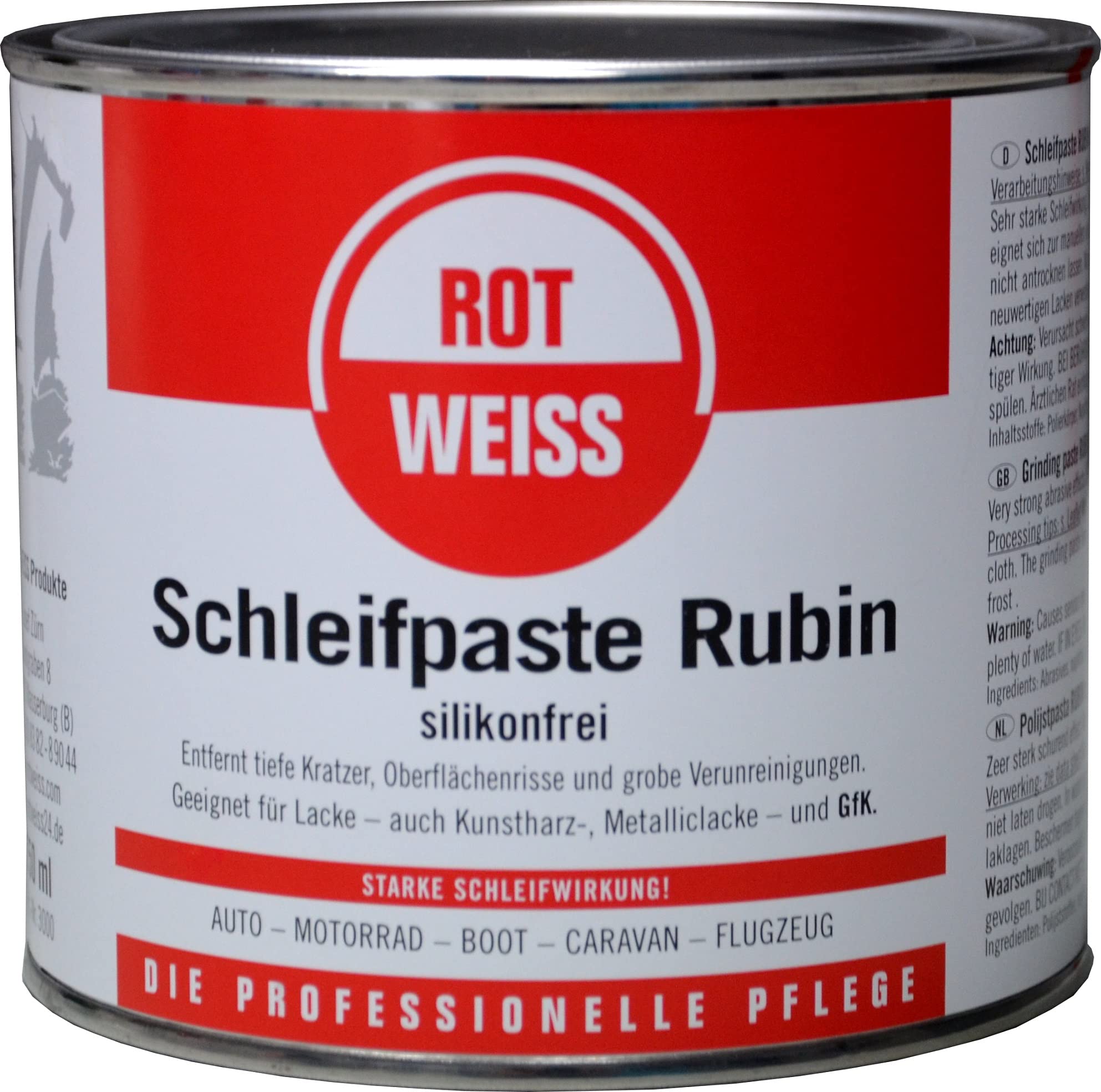 ROTWEISS 3000 Schleifpaste Rubin 750 ml