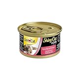 GimCat ShinyCat in Jelly Hühnchen mit Krebsen - Nassfutter mit Fleisch und Taurin für Katzen - 24 Dosen (24 x 70 g)