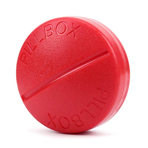 SMBAOFUL Tragbarer Pillenbehälter - Kompakter faltbarer Behälter für Medikamente - Mini-Pillendosenhalter mit mehreren Farben (rot) - Ideal für Reisen und den täglichen Gebrauch