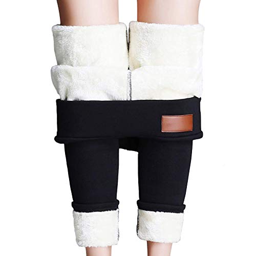LQH -Damen Winter Warme Leggings Hohe Taille Fleece Gefütterte Leggings in Voller Länge Dehnbare Dicke Strumpfhose Thermohose,C,XXL