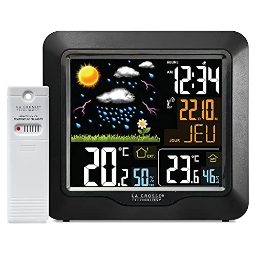 La Crosse Technology - WS6820 Wetterstation mit buntem LCD-Display, Schwarz