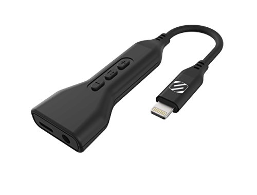 Scosche i3aap Lightning 3,5 mm schwarz Kabel-Adapter – Adapter für Kabel (Lightning, USB C, 3.5 mm, schwarz)