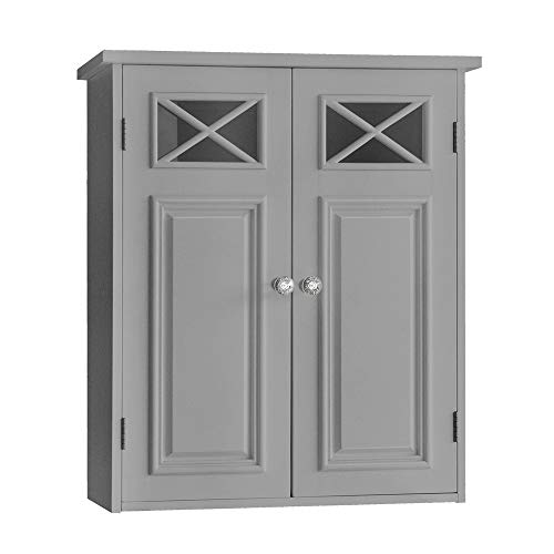 Versanora Badezimmer Dawson Wandschrank mit Zwei Türen Grau EHF-6810G, 17.8 x 50.8 x 61