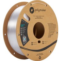 Polymaker PETG-Filament, 1,75 mm, 1 kg starke PETG-Filament-Kartonspule – PolyLite PETG 1,75 mm transparentes 3D-Drucker-Filament, Druck mit den meisten 3D-Druckern mit 3D-Filamenten