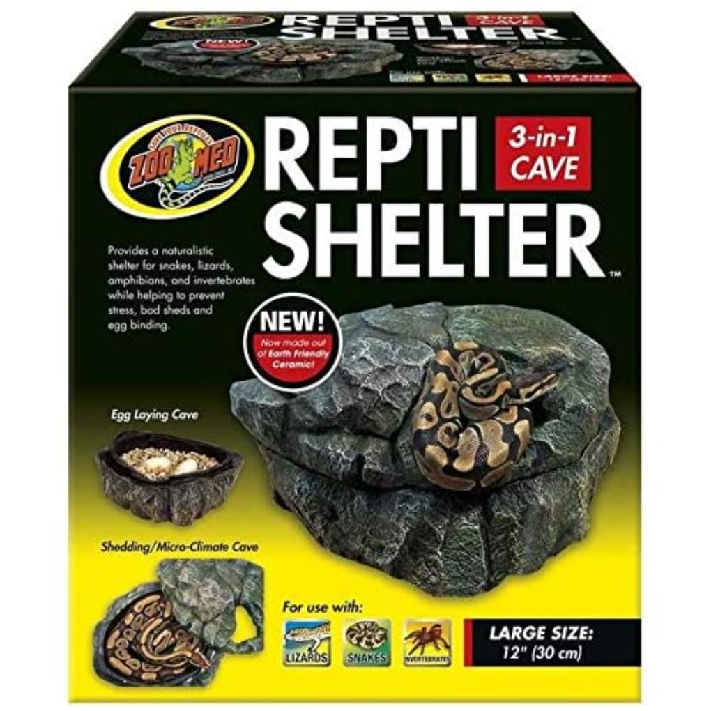 Zoo Med RC-32 Repti Shelter 3 in 1 Höhle für Reptilien und Amphibien LG, 30 cm