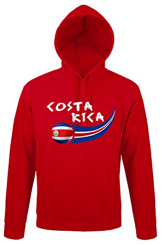 Supportershop Sweatshirt Kapuze Costa Rica Herren, Rot, FR: M (Größe Hersteller: M)