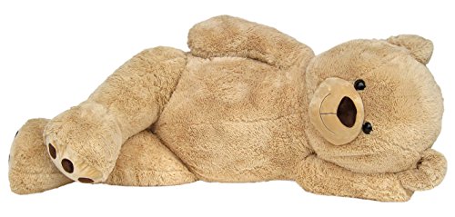 Wagner 9051 - Riesen XXL Teddybär 160 cm groß in hell-braun - Plüschbär Kuschelbär Teddy Bär in beige 1,60 m