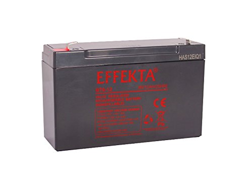 Effekta AGM Akku Batterie Typ BT 6-12 6V 12Ah Anschluß 6,3mm