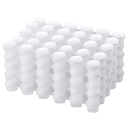 KICHI Packung mit 100 Pigmentboxen, leere Farbdosen, transparente Aufbewahrungsbehälter, Mini-Malbecher, Glas, 5 ml