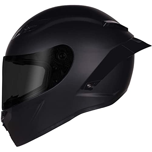 YLFC Integralhelm Mit Sonnenblende Für Damen Und Herren, DOT-Zugelassene Motorradhelme Mit Spoiler Tail Sturzhelm Atmungsaktiv Motorrad Integralhelm Schutz Scooter Mofahelm Für Damen Herren C,M