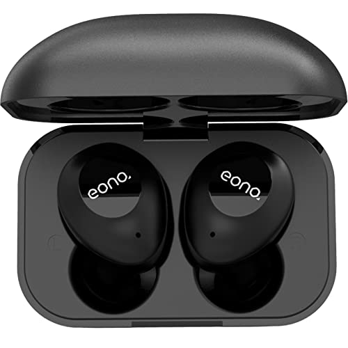 Amazon Brand - Eono Bluetooth 5.2 Kopfhörer Eonobuds4 Kabellose Ohrhörer In-Ear-Ohrhörer IPX7 wasserfest USB-C-Ladung Sport-Kopfhörer für iPhone Samsung Huawei mit Metall-Ladeetui (Schwarz)