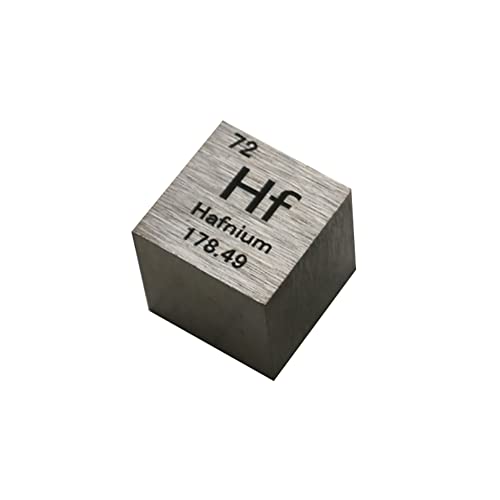 Jonoisax 10 mm Hafnium-Metallwürfel - 99,9% rein für Elementsammlung Laborexperiment Material Hobbys Substanzblock