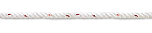 Chapuis NP8 Seil Polyamid Twisted – 1,3 T – Durchmesser 8 mm – Bobine de 120 m – weiß/rot 1 Bank/roter Faden
