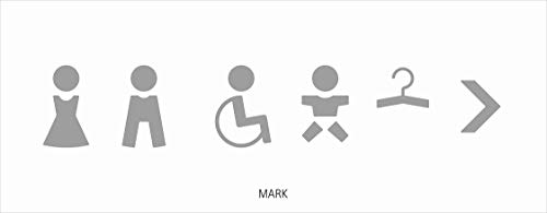 Keilbach Designprodukte 43013 Keilbach, Piktogramm mark/picto.handicap, Symbol Behinderung, Edelstahl, Mehrfarbig, One Size