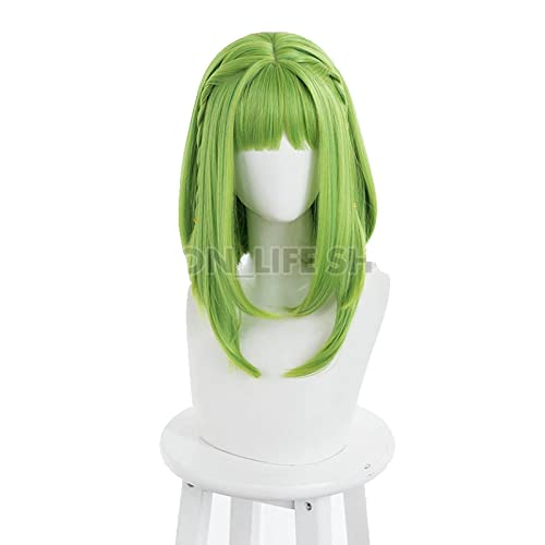 Anime Toilet Bound Hanako Kun Nanamine Sakura Cosplay Wig Green Synthetic Hair Wig Costume Wigs+ cap