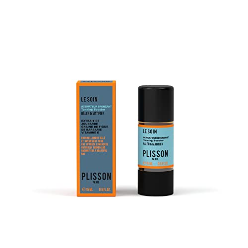 Plisson - Bräunungsaktivator – für alle Hauttypen – 99 % Inhaltsstoffe natürlichen Ursprungs, Extrakt aus Hauswurz, Kaktusfeige und natürliches Vitamin E – hergestellt in Frankreich – 15 ml
