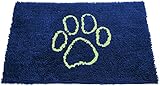 Dog Gone Smart Dirty Dog Fußmatte, Mikrofaser, super saugfähig, maschinenwaschbar mit Rutschfester Unterseite, Größe M, Marine