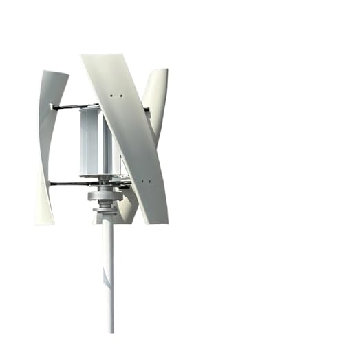 Windmühlengenerator Windkraftanlage, 3 kW, vertikale Achse, Magnetschwebebahn, Hochspannungsgenerator, 12 V, 24 V, 48 V, Windmühlen Mehr Energieeinsparung (Color : White, Size : 48V)