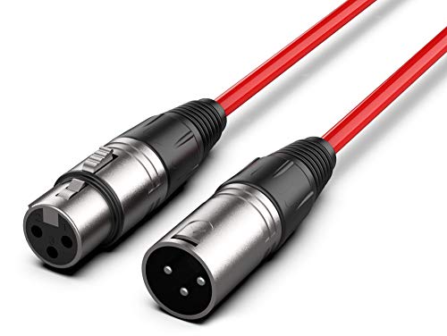Audibax Silver Cable XLR Macho-XLR Hembra 30 Metros Rojo