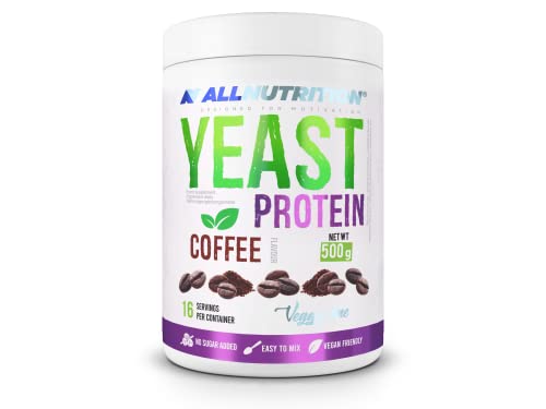 ALLNUTRITION Yeast Protein Innovative Form des Eiweiß Pflanzeneiweiß Hefeprotein 21 Gramm Eiweiß pro Portion Veganerfreundlich Dickflüssige Konsistenz Geschmack Coffe 500 g 16 Portionen