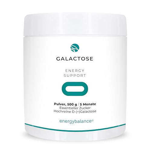 EnergyBalance D-Galactose Pulver 500g - Geeignet für Babys, Säuglinge, Allergiker - Laktosefreie und Glutenfrei - Markenqualität aus der Schweiz