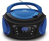 Tragbarer CD-Player | | CD/CD-R | USB | FM Radio | AUX-In | Kopfhöreranschluss | Kinder Radio | Boombox | CD-Radio | Stereoanlage | Kompaktanlage (Cobalt Blue)