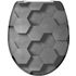 Schütte WC-Sitz 'Grey Hexagons' mit Absenkautomatik grau 37,5 x 45 cm