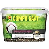 COMPO SAAT Strapazier-Rasen, Spezielle Rasensaat-Mischung mit wirkaktivem Keimbeschleuniger, Rasensamen / Grassamen, 2 kg, 100 m²