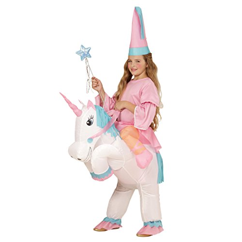 Amakando Pferdekostüm Kind Aufblasbares Einhorn Kostüm Elfenkostüm Mädchen Kinderkostüm Pferd Märchen Verkleidung Kinder Feenkostüm