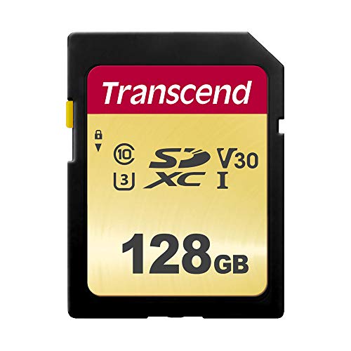 Transcend 128GB SDXC/SDHC 500S Speicherkarte TS128GSDC500S (umweltfreundliche Verpackung) / bis zu 95 MBs lesen und 65 MBs schreiben