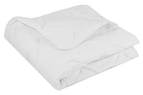 ZOLLNER Bettdecke 135x200 cm, weiß, für Allergiker, Kochfest, Öko-Tex
