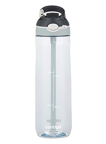 Contigo Ashland Autospout Trinkflasche mit Strohhalm, große BPA-freie Kunststoff Wasserflasche, auslaufsicher und nachhaltig, Outdoor Sportflasche für Fahrrad, Joggen, Wandern, Arbeit, Schule, 720 ml