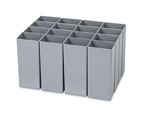 aidB NextGen Einsatzkasten Set 1/16 Unterteilung, 400 x 300 x 220 mm, ideal als Einsatz für Schubladen und NextGen Euroboxen