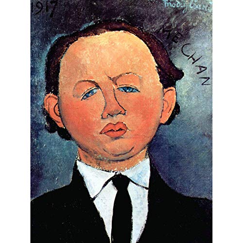 Wee Blue Coo Amedeo Modigliani Kunstdruck auf Leinwand, Motiv Mechan