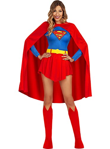 Funidelia | Supergirl Kostüm 100% OFFIZIELLE für Damen Größe S ▶ Kara Zor-EL, Superhelden, DC Comics, Zubehör für Kostüm - Lustige Kostüme für Deine Partys