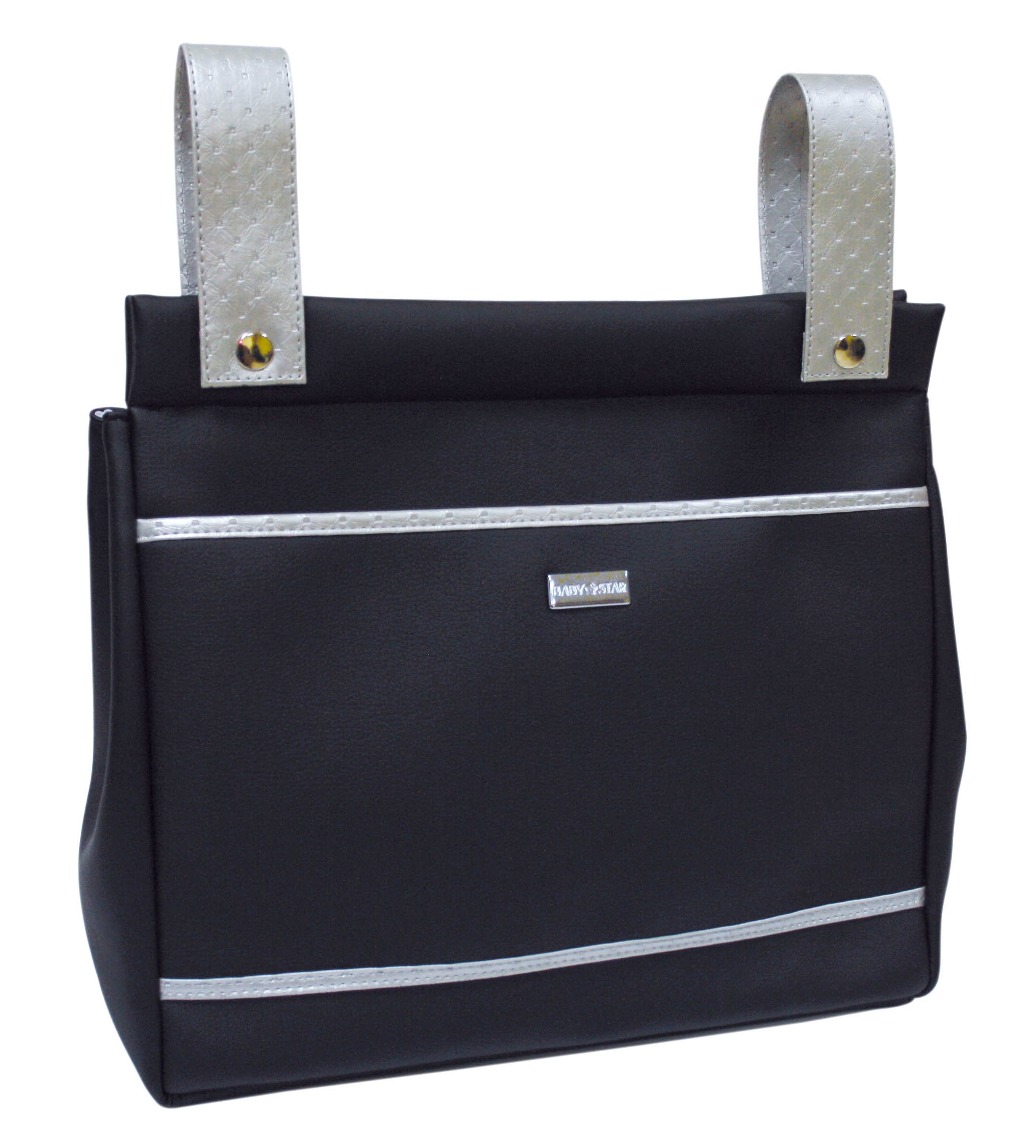 Baby Star M10 – 2466 – Brotkasten für Bürostuhl Universal Handtasche, Schwarz und Silber