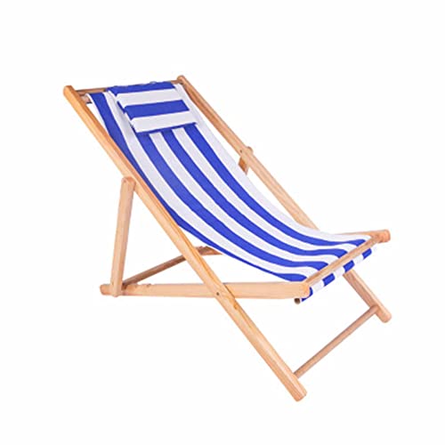 Klappbare Sonnenliege Strandkorb mit abnehmbarem Stoff, Holzliegestuhl fr Garten, Schwimmbad, Camping, Strand, Bar, CAF, Hotel
