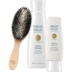 Geschenkset Keratin Shampoo 200 ml + Keratin Cream Oil 100 ml + Travel Allround Hair Brush 1 Pc. 1 Stk.