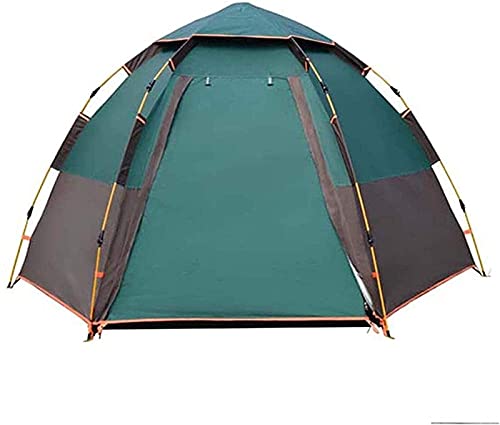 Zelt, Camping-Popup-Setup, hydraulisch verdickt, regenfest, geeignet für 5–8 Personen, Camping, Reisen, Farbe: Grün