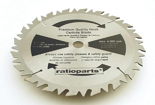 Ratioparts Hartmetallmesser 20-Zahn, A-Ø 250mm, B-Ø 20 mm, Stärke 1,8/2,8mm