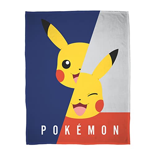 Kuscheldecke 160x200 cm · Coral Fleece-Decke Pikachu Fanartikel für Kinder, Teenager und Erwachsene · Gaming Gamer Geschenk