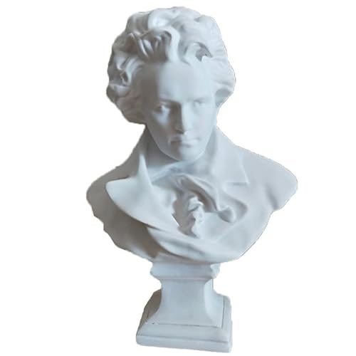 15 cm Harzimitat Trompete Musiker Beethoven Büste Figur Skulptur Europäisches Ornament