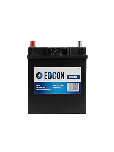 EDCON DC35300L Autobatterie 12V – 35Ah – 300A – Starterbatterie – Bleisäure Ca/Ca Technologie