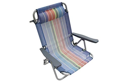 Homecall Klappbarer Strandstuhl mit verstellbarer Rückenlehne - (Regenbogen)