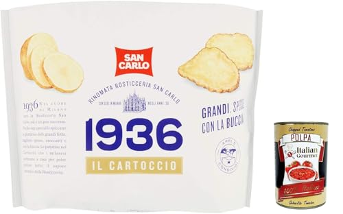 20x San Carlo Dixi Maischips Patatine gesalzen 40g Käse Cheese crisp Käsechips + Italian Gourmet polpa 400g