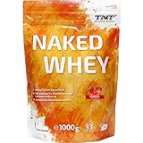 TNT Naked Whey Protein Pulver (1kg) • Eiweißpulver mit Laktase für Protein Shake, Backen & Kochen • Tolle Löslichkeit & leckerer Geschmack (Erdbeere)